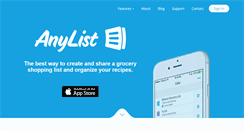 Desktop Screenshot of anylistapp.com